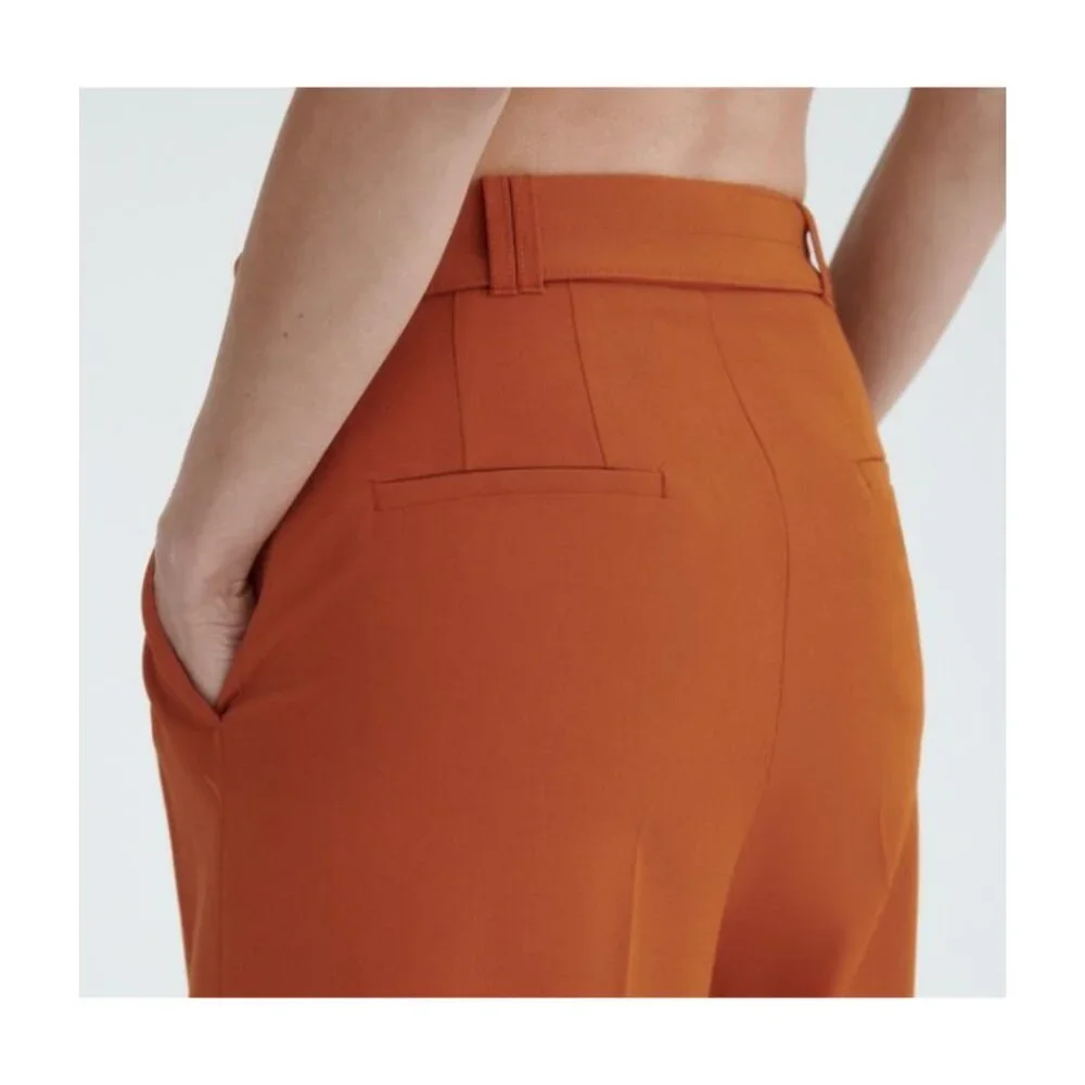 Zara The Straight Tapered Trousers in Geranium Color Size XL Style  2659/460/616 - Picture 5 of 15